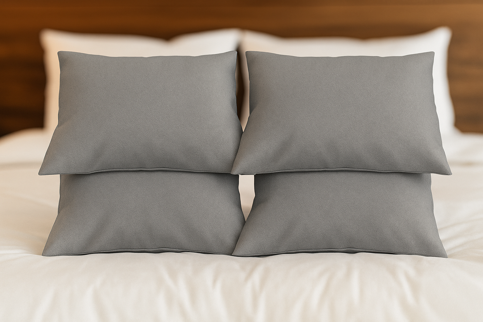 Grounding pillowcase with silver-thread weave (illustrative).